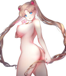 1girls areola ass bishoujo_senshi_sailor_moon blonde_hair blue_eyes breasts earrings eyebrows_visible_through_hair female hair_covering_pussy hair_ornament heart highres holding_heart large_breasts long_twintails looking_at_viewer medium_breasts nipples nude open_mouth sailor_moon sideboob solo thighs usagi_tsukino very_long_hair white_background zeni_(mxyz7532)