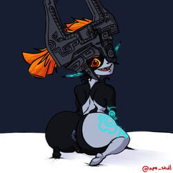 anus ass asshole female female_only imminent_anal imminent_anal_sex imp imp_midna looking_back midna presenting_anus presenting_hindquarters shortstack the_legend_of_zelda twilight_princess