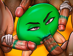 4boys anthro blowbang blowjob fellatio group_sex living_candy m&m's male mars_incorporated mmf ms._green multiple_blowjob penis pumpkinsinclair sole_female spokescandy unseen_male_face