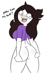 1girls 2017 ass ass_focus big_ass big_butt bimbo bottomless bubble_ass bubble_butt butt dat_ass huge_ass jaiden jaiden_animations jaidenanimations neronova presenting presenting_hindquarters thick_ass thighs youtube youtuber youtuber_girl