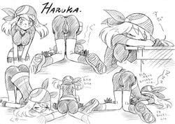 1girls ass breasts cute face_down_ass_up female game_freak human human_only may_(pokemon) monochrome_bandana nintendo pokemon pokemon_rse spats straight_hair tagme