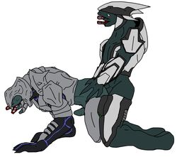 2boys 2d arbiter half-jaw halo_(game) halo_(series) male male/male male_only male_sangheili_(halo) methados rtas_vadum sangheili thel_vadamee