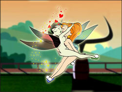 2girls breasts col_kink disney disney_channel fairy fairy_wings female female_only human kim_possible kimberly_ann_possible miss_go multiple_females multiple_girls nipples orange_hair redhead shego straight_hair tagme yuri