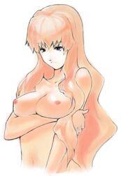 blonde breasts female long_hair macross macross_frontier medium_breasts sheryl_nome