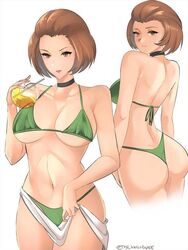 1girls back-tie_bikini back-tie_top bare_arms bare_midriff bare_shoulders bare_thighs belly big_ass big_breasts bikini breasts brown_eyes brown_hair child_bearing_hips cleavage female female_focus female_only fire_emblem fire_emblem:_three_houses green_bikini green_bikini_bottom green_bikini_top green_swimsuit hips hourglass_figure human human_focus human_only large_breasts light-skinned_female light_skin manuela_casagranda mature mature_female mature_woman midriff milf mole_under_eye navel nintendo pose posing short_hair sideboob simple_background skimpy skimpy_bikini solo solo_female solo_focus stomach swimsuit the_kingduke thick thick_ass thick_hips thick_thighs tommietomm underboob white_background wide_hips