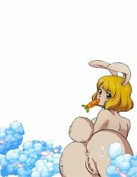 animal_ear animal_ears animal_humanoid animal_nose animal_tail animated anthro anthro_only anus ass ass_focus ass_shake ass_up back_view behind behind_view big_ass big_butt blonde blonde_hair brown_eyes bunny_ears bunny_girl bunny_tail bunnygirl butt butt_crack butt_focus butt_shot butthole carrot carrot_(one_piece) cloud clouds eating female female_only fluffy_tail fur furry furry_only looking_at_viewer looking_back naked nude nude_female one_piece presenting presenting_anus presenting_ass presenting_butt presenting_hindquarters presenting_pussy presenting_vagina purplemantis pussy rear_pussy rear_view sideboob simple_background solo tail vagina white_background white_fur yellow_hair