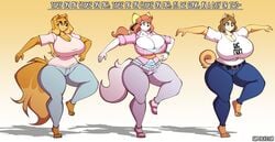 3girls anthro ass barefoot big_ass big_breasts big_butt breasts butt dogmom holly_applebee huge_ass huge_breasts huge_butt june_(jinu) mabel_(cherrikissu) meme multiple_girls superix tagme theycallhimcake