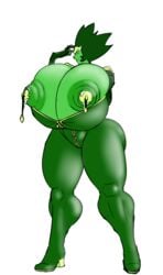 1girls 5h4m3l355 absurd_res alien alien_girl alien_humanoid alternate_breast_size areolae armwear ass big_ass big_breasts bodysuit boots breasts bursting_breasts cartoon_network clothed clothed_female emerald_(steven_universe) gem_(species) green_body green_bodysuit green_boots green_eyes green_hair green_pants green_skin hand_on_head hi_res high_heel_boots huge_breasts hyper_breasts lactating_nipples lactation large_breasts leaking leaking_milk looking_at_viewer nipple_plugs nipples partially_clothed partially_clothed_female plug pointing_at_self shoulder_pads smile smiling_at_viewer steven_universe thick_thighs thighs tight_clothes tight_clothing tight_fit tight_pants white_background wide_hips