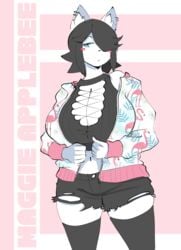 anthro black_legwear floral_print furry large_breasts maggie_applebee tagme theycallhimcake