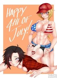 1futa 1girls 4th_of_july abs all_fours american_flag american_flag_bikini bar_censor big_breasts big_penis black_hair blonde_hair blush breast_press breasts busty censored censored_penis cleavage clothing curvy dickgirl doggy_style erect_nipples_under_clothes erection female femsub fit from_behind futa_on_female futadom futanari half-sisters half_siblings heart-shaped_pupils herm hot_dogging huge_breasts imminent_sex incest intersex long_penis mostly_nude muscular muscular_futanari penis purple_eyes ruby_rose rwby seductive seductive_smile short_hair siblings silver_eyes sisters smile symbol-shaped_pupils tabletknight teenager thick_ass thick_penis thick_thighs wide_hips yang_xiao_long