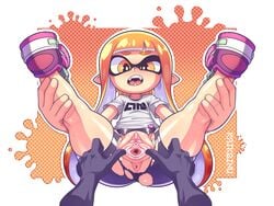 4:3 absurd_res animal_humanoid anthro anus ass bike_shorts bottomwear cephalopod cephalopod_humanoid chocolate_starfish clothing detailed_pussy female genitals hair hi_res humanoid inkling inkling_girl kaikoinu kaori_(splatoon) marine marine_humanoid mask mask_(marking) mollusk mollusk_humanoid nintendo orange_hair pointy_ears presenting pussy shorts solo splatoon spread_legs spreading squid tentacle tentacle_hair triangular_anus video_games
