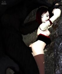 3d against_wall animated bottomless clothed_female clothed_female_nude_male clothed_sex faceless_male female femsub from_behind grimm_(rwby) interspecies male maledom monster monster_on_female no_bra no_panties no_sound ruby_rose rwby sex smolsociety source_filmmaker standing_sex thighhighs video