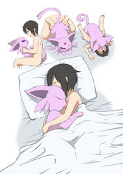 1girls absurd_res ambiguous_gender ambiguous_penetrated ambiguous_penetration ass barely_visible_genitalia barely_visible_penis bed bed_sheet bedding closed_eyes comic cuddling digitigrade duo eeveelution espeon eudetenis female female_on_top feral feral_penetrated from_behind from_behind_position fur furniture genitals hair hi_res human human_on_feral human_penetrating human_penetrating_feral interspecies kneeling lying male male/ambiguous male_on_feral male_penetrating male_penetrating_ambiguous mammal nintendo nude on_bed on_side one_eye_closed open_mouth penetration penis pillow pinheadchains pokémon_(species) poképhilia pokemon quadruped sex short_hair simple_background spread_legs under_covers video_games young zoophilia