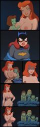 5girls ai_assisted ai_generated angry_face barbara_gordon batgirl batgirl_(dcau) batman:_the_animated_series batman_(series) black_hair blonde_hair blue_eyes bob_cut bondage clap clapping dc dc_comics dcau disgusted female femdom femsub furious glowing_eyes green_eyes green_skin hand_on_hip heroine heroine_in_trouble imminent_transformation innocent light-skinned_female light_skin moldycandy mommy mommy_kink nude_female orange_hair pamela_isley plant_girl pod pod_people podgirl poison_ivy poison_ivy_(dcau) proud_mother ready_to_play red_hair sinister_smile tan_skin tentacle transformation villainess vines yelling younger_female