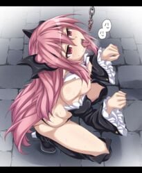 boots female highres krul_tepes kyuutou_(kyuutouryuu) long_hair owari_no_seraph pink_eyes pink_hair thigh_boots thighhighs