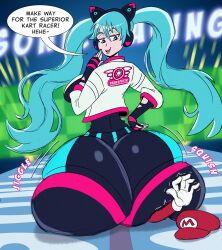 hatsune miku from mario (series) by drawsputin