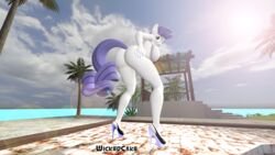 16:9 3d anthro ass big_butt clothing equid equine footwear friendship_is_magic fur furry hair hasbro hi_res high_heels horse mammal my_little_pony pony purple_hair rarity_(mlp) shoes solo source_filmmaker straight_hair white_body white_fur white_skin wickedcake widescreen