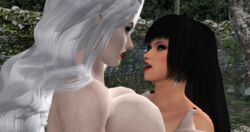 2girls 3d 3d_(artwork) big_breasts breasts chaos_comics crossover female female_only huge_breasts lady_death lust titsnasses vampire vampirella vampirella_(character) yuri