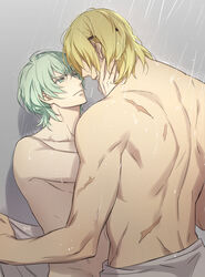 2boys byleth_(fire_emblem) byleth_(fire_emblem)_(male) dimitri_alexandre_blaiddyd fire_emblem fire_emblem:_three_houses male male_only muscles muscular muscular_male no_visible_genitalia post-timeskip shower showering tagme wet wet_body yaoi zehel_az