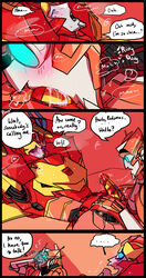 2boys blowjob bondage deepthroat male male_only restraints rodimus rodimus_prime rung schandbringer transformers transformers_idw