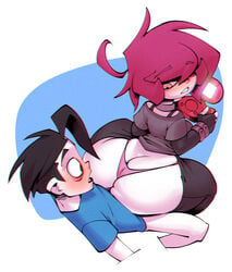 1boy 1girls 2019 aged_up ass bigdad brother_and_sister clothing dib_membrane electronics fat_ass favorite female game_console game_slave gaz_membrane handheld_game_console human incest invader_zim large_ass male multitasking nickelodeon pale_skin plump_ass round_ass sex thick_ass thick_thighs thighs thong