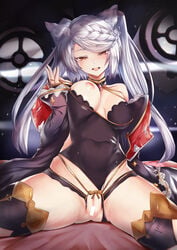 breasts censored granblue_fantasy mathiamo13 nipples no_bra pussy thighhighs