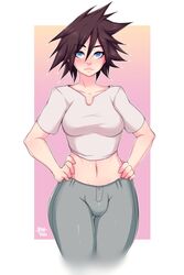 5-ish bulge clothed disney fiveish futanari kingdom_hearts sora sora_(kingdom_hearts) square_enix tagme