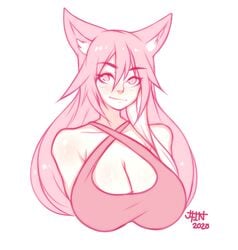 5-ish animal_ears bikini_top cleavage fiveish long_hair looking_at_viewer original original_character tagme