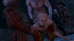 2girls 3boys 3d being_watched cd_projekt_red clothed_sex crossover cum doggy_style dragon_age dragon_age_inquisition dubious_consent elf from_behind geralt_of_rivia letho_of_gulet m1stermorden penis pointy_ears scars sera_(dragon_age) the_witcher the_witcher_(series) the_witcher_3:_wild_hunt triss_merigold watching zoltan_chivay