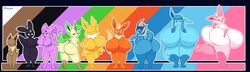 all_nine_eeveelutions big_ass big_breasts dewbber eevee eeveelution espeon female female_only flareon furry glaceon jolteon leafeon pokemon pokemon_(species) pokemon_dppt pokemon_gsc pokemon_rgby pokemon_xy sylveon tagme thick_ass thick_thighs umbreon vaporeon