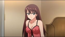 1girls agent_aika aika_r-16 animated animated_gif bed bedroom bouncing_breasts breasts eri_shinkai feet female female_focus female_only hourglass_figure human indoors light-skinned_female light_skin lingerie long_hair looking_at_viewer negligee nipples_visible_through_clothing on_bed panties pillow red_hair screencap solo solo_female speaking transparent_clothing