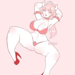 bowsette from mario (series) by cinnabus