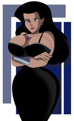 atom big_breasts black_hair blue_eyes bracelet cleavage dc_comics demi_god diana_prince dress female justice_league justice_league_unlimited long_hair looking_at_breasts looking_at_partner looking_down male mature_female sonson-sensei straight superhero superheroine the_atom wonder_woman wonder_woman_(series)