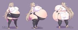 1girls belka_dog big_breasts breasts cuccoking erect_nipples female female_only huge_belly huge_breasts hyper_pregnancy large_breasts nipples pregnant ready_to_pop solo