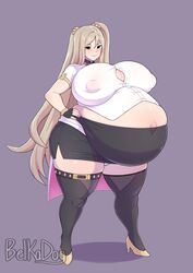 1girls belka_dog big_breasts breasts cuccoking erect_nipples female female_only huge_belly huge_breasts hyper_pregnancy large_breasts nipples pregnant ready_to_pop solo