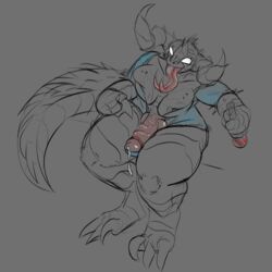 1:1 1futa absurd_res anthro balls bethesda_softworks big_balls big_breasts big_penis bottle breast_squish breasts clothing deathclaw dickgirl digitigrade fallout furry futa_only futanari genitals gesture hi_res horn humanoid_genitalia humanoid_penis intersex kentuckiyucki no_pupils penis pointing pointing_at_self solo squish thick_tail thick_thighs tight_clothing tongue tongue_out torn_clothing vault_suit vein veiny_penis video_games