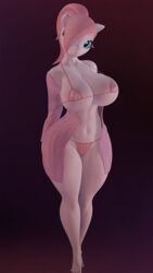 1girls 3d anthro bikini bra female female_only friendship_is_magic furry indigosfm large_ass large_breasts my_little_pony nurse_redheart solo thick_thighs thong