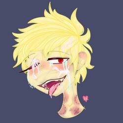 bite_marks bites blonde_hair blush bruises crying cum_on_eye cum_on_eyes cum_on_face cum_on_hair cum_on_head headshot hickey hickey_marks katsuki_bakugou male_only my_hero_academia red_eyes saliva saliva_drip tears tongue_out