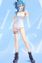 ai_generated beautiful camisole female_only fertile_breasts fertile_female hololive hoshimachi_suisei panties singlet white_panties