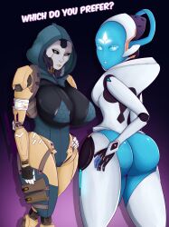 android apex_legends ash_(apex_legends) ash_(titanfall) big_ass big_breasts choy71 echo_(overwatch) overwatch robot robot_girl titanfall