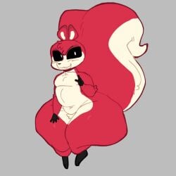 1boy 2025 big_ass big_butt big_tail black_eyes blush blush_lines blushing_at_viewer chikn_nuggit hawt_saus_(chikn_nuggit) huge_ass huge_butt lopsalien male male_only red_fur solo solo_focus solo_male squirrel tagme tail thick_ass thick_thighs voluptuous voluptuous_male white_highlights white_pupils