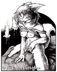 2005 anthro black_and_white breasts candle canid canine closed_eyes clothed clothed_sex clothing female fox genitals low_res male male/female mammal monochrome nipples o-kemono penetration pubes pussy sex vaginal_penetration vaginal_penetration