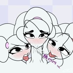 1boy 3girls 3girls1boy blowjob blush carla carla_en_la_oficina carla_in_the_office comic comic_page comic_panel female front_view karla male marioa13 stickman stickwoman tiktok tongue tongue_out