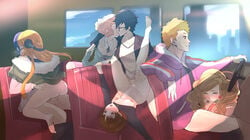 2d 3boys 4girls akira_kurusu ambiguous_penetration ann_takamaki artist_request ass atlus barefoot black_hair blonde_hair blowjob_face blue_eyes blue_hair blush blushing bottomless breasts brown_eyes brown_hair building bus casual closed_eyes clothed clothed_female clothed_sex clothing cloud clouds cum cum_inside cum_on_mouth driving drool drool_on_face drool_string drooling earrings eyebrows fellatio female female_on_top fluffy_hair glasses group hand_on_arm hand_on_hip hand_on_thigh haru_okumura headphones hetero hips hoodie hugging human joker_(persona) kissing kneeling looking_pleasured makoto_niijima male male_on_top male_penetrating male_penetrating_female masturbation megami_tensei missionary_position motor_vehicle mouth_open multiple_boys multiple_girls multitasking nipples no_bra no_panties no_pants no_pubic_hair oral orange_hair orgy pale_skin pants_down penetration penis penis_grab penis_lick penis_out persona persona_5 phantom_thieves pussy pussy_juice red_eyes ren_amamiya road_head ryuji_sakamoto sakura_futaba sex sex_in_vehicle shirt short_hair sitting skirt sky source_request steam straddling straight sucking sunlight swingers t-shirt tagme tank_top thighs tongue twintails unknown_artist vagina vaginal vaginal_penetration vaginal_sex van vehicle wide_hips yellow_hair yusuke_kitagawa