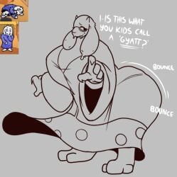 1girls anthro ass bouncing_ass breasts deltarune english_text female female_only goat huge_ass huge_breasts milf piratebay toriel undertale