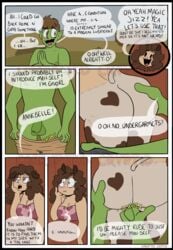 <3_eyes animal_humanoid ass balls big_breasts black_border blush border bovid bovid_humanoid bovine bovine_humanoid breasts cattle cattle_humanoid clothed clothing comic comic_page corruptedcryptid dialogue dungeons_and_dragons duo english_text female finger_fuck fingering fur genitals green_body green_skin hasbro heart hi_res hole_in_wall huge_breasts humanoid light-skinned_female light_skin male male/female mammal mammal_humanoid orc orc_humanoid orc_male penis simple_background smile sound_effects speech_bubble straight stuck testicles text through_wall unusual_pupils vaginal_penetration white_body white_fur wizards_of_the_coast