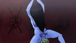 1futa animated areolae breasts canon_futanari dark-skinned_futanari dickgirl erect_nipples erection fluids futa_only futanari futasub gif intersex kuroki-hollow monster_girl nipples nude tentacle tentacle_on_futa the_ring yamamura_sadako