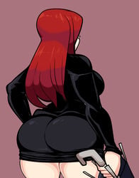 1girls ass back big_ass big_breasts bottom_heavy gerard_burn huge_ass huge_thighs large_breasts long_hair pale-skinned_female pale_skin parasoul red_hair skullgirls thick_thighs umbrella wide_hips