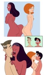 2019 2boys 2girls absurd_res absurdres ann_possible black_eyes blue_eyes brown_hair cartoon_network couples_exchange crossover dark-skinned_female dark-skinned_male digital_media_(artwork) disney doug_maheswaran female grey_hair hi_res high_resolution highres human husband husband_and_wife imminent_sex indian indian_female indian_male interracial james_timothy_possible kim_possible kissing light-skinned_female light-skinned_male male married married_couple masturbation nerdsman567 nipples priyanka_maheswaran red_hair steven_universe straight_hair swingers white_background wife yuri