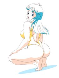 1girls blue_eyes broly_culo cameltoe cleavage clothed clothing curvy dragon_ball erect_nipples female huge_areolae huge_ass huge_breasts maron meme puffy_nipples shinpepi swimsuit thick_lips voluptuous wide_hips